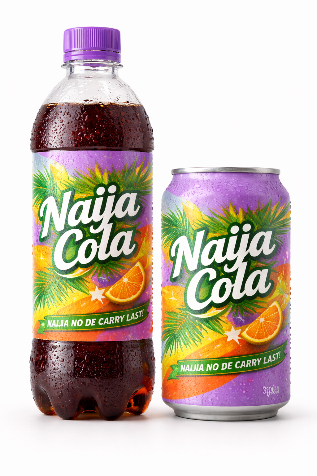Hey! You Naija Cola bottle and can — a kola nut craft cola